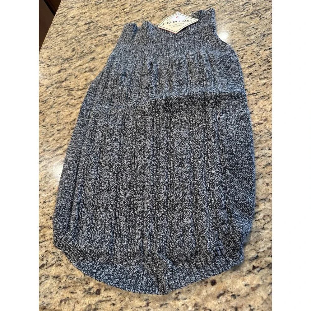NEW St Johns Bark Dog Coat Cable Knit Sweater Warm Large Gray Red BLue Lot Of 3